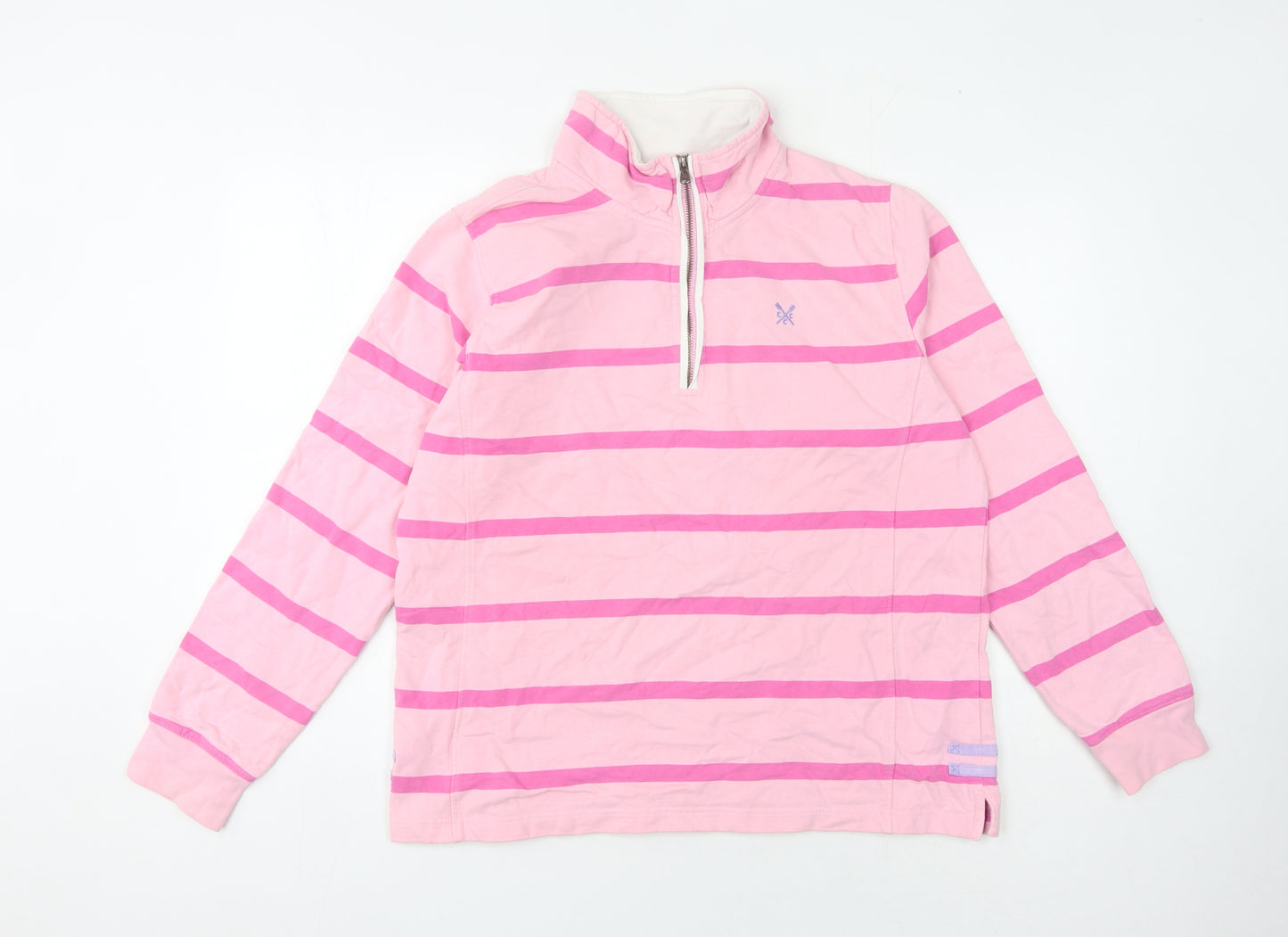 Crew Clothing Co. Women's Pink Striped 16 Pullover