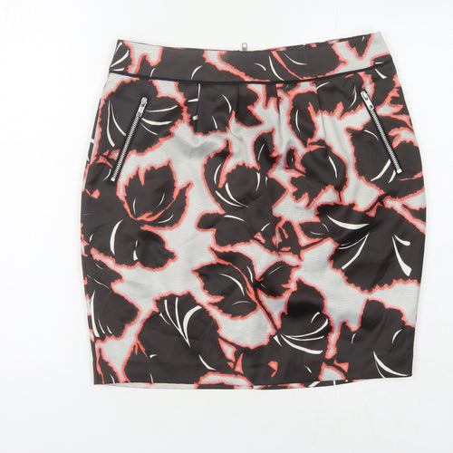 Warehouse Women's Multicoloured Floral Pencil Skirt Size 12