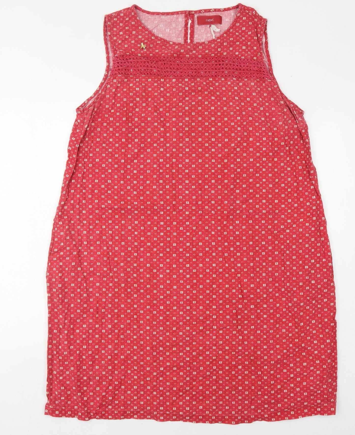 Next Women's Red Sleeveless Shift Dress Size 20