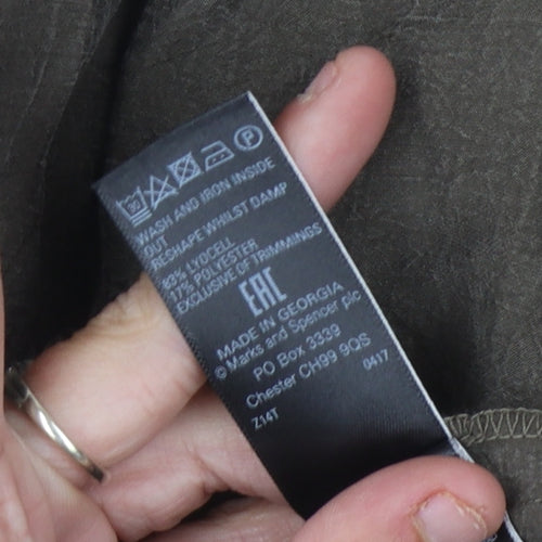 Marks and Spencer Women's A-Line Midi Skirt, Size 10, Brown