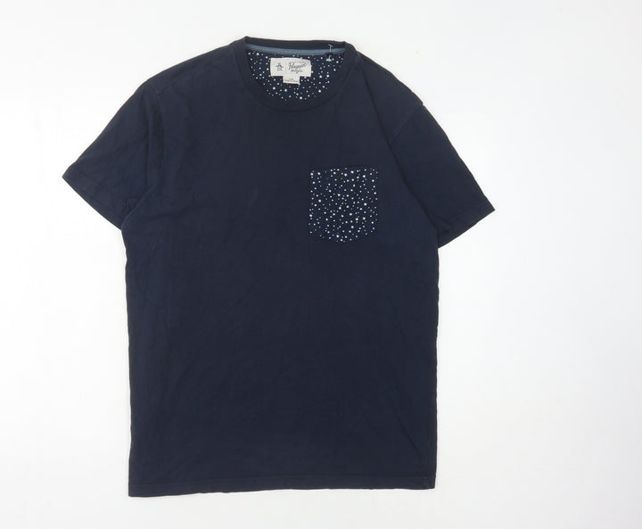 Penguin Men's Black Star Graphic T-Shirt L