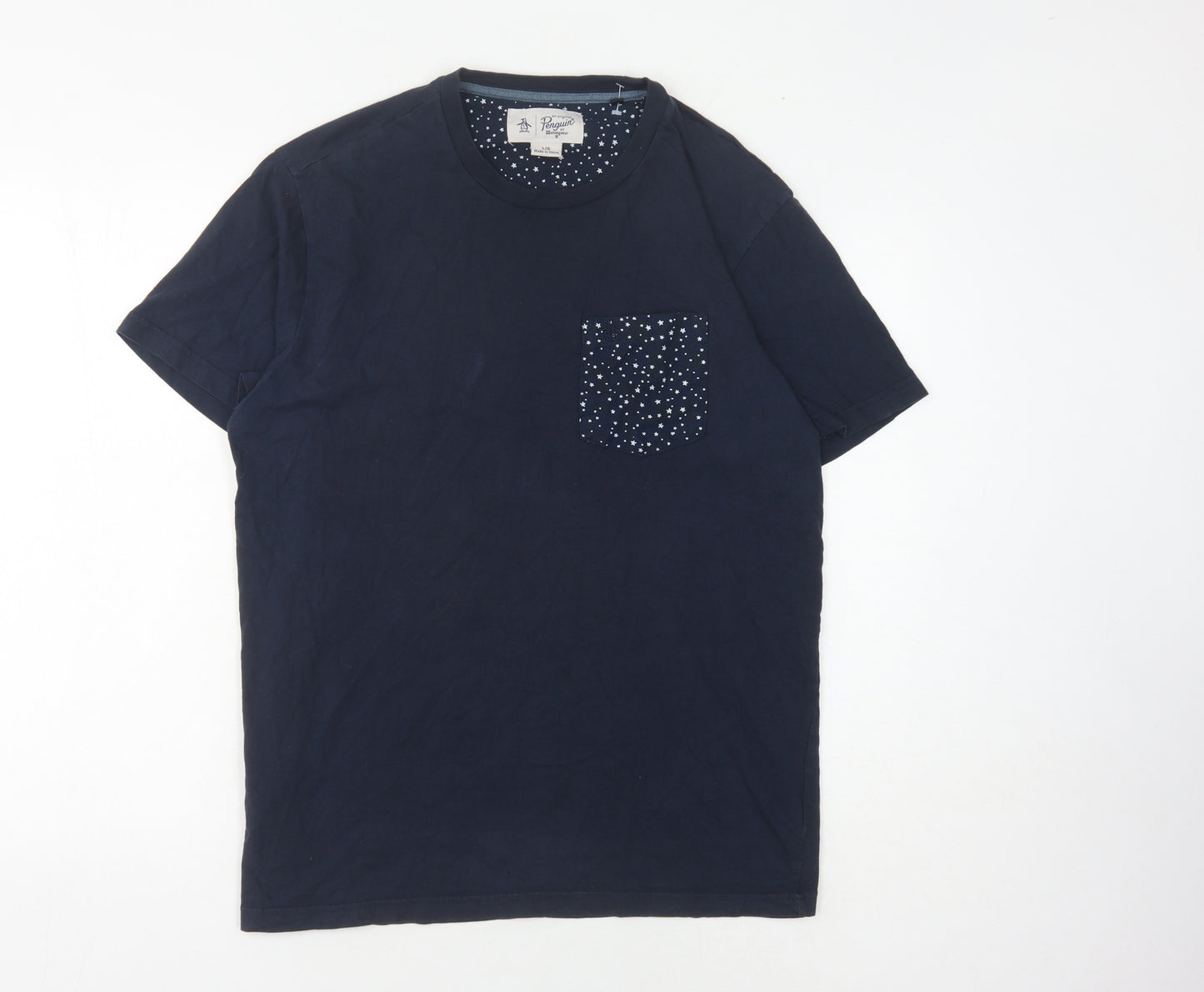 Penguin Men's Black Star Graphic T-Shirt L