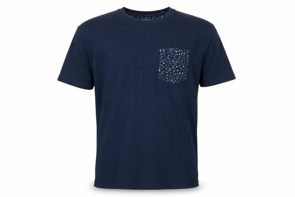 Front view of Original Penguin Men's Black Star Graphic T-Shirt L