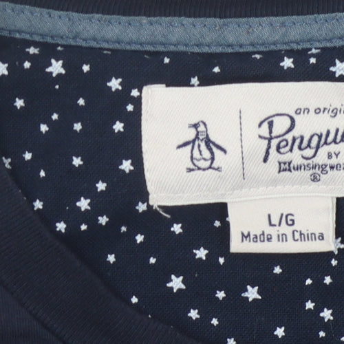 Penguin Men's Black Star Graphic T-Shirt L