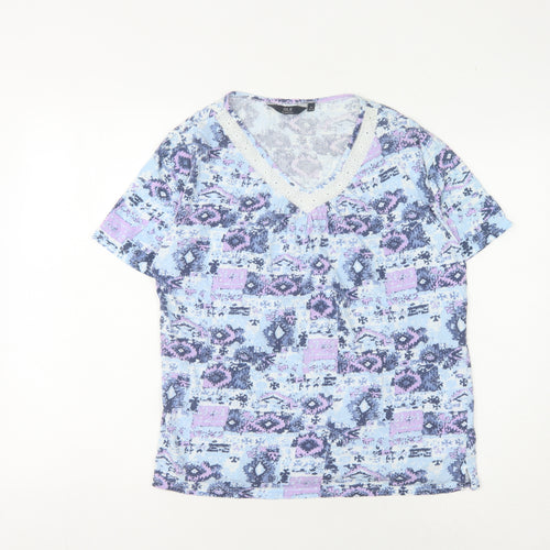 ISLE Women's Multicoloured Geometric T-Shirt M