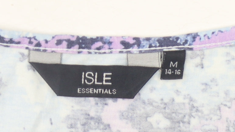 ISLE Women's Multicoloured Geometric T-Shirt M