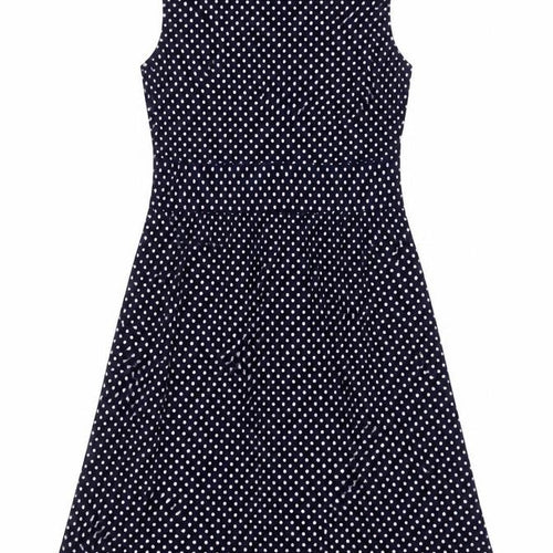 Oasis Blue Polka Dot A-Line Dress for Women - Size M