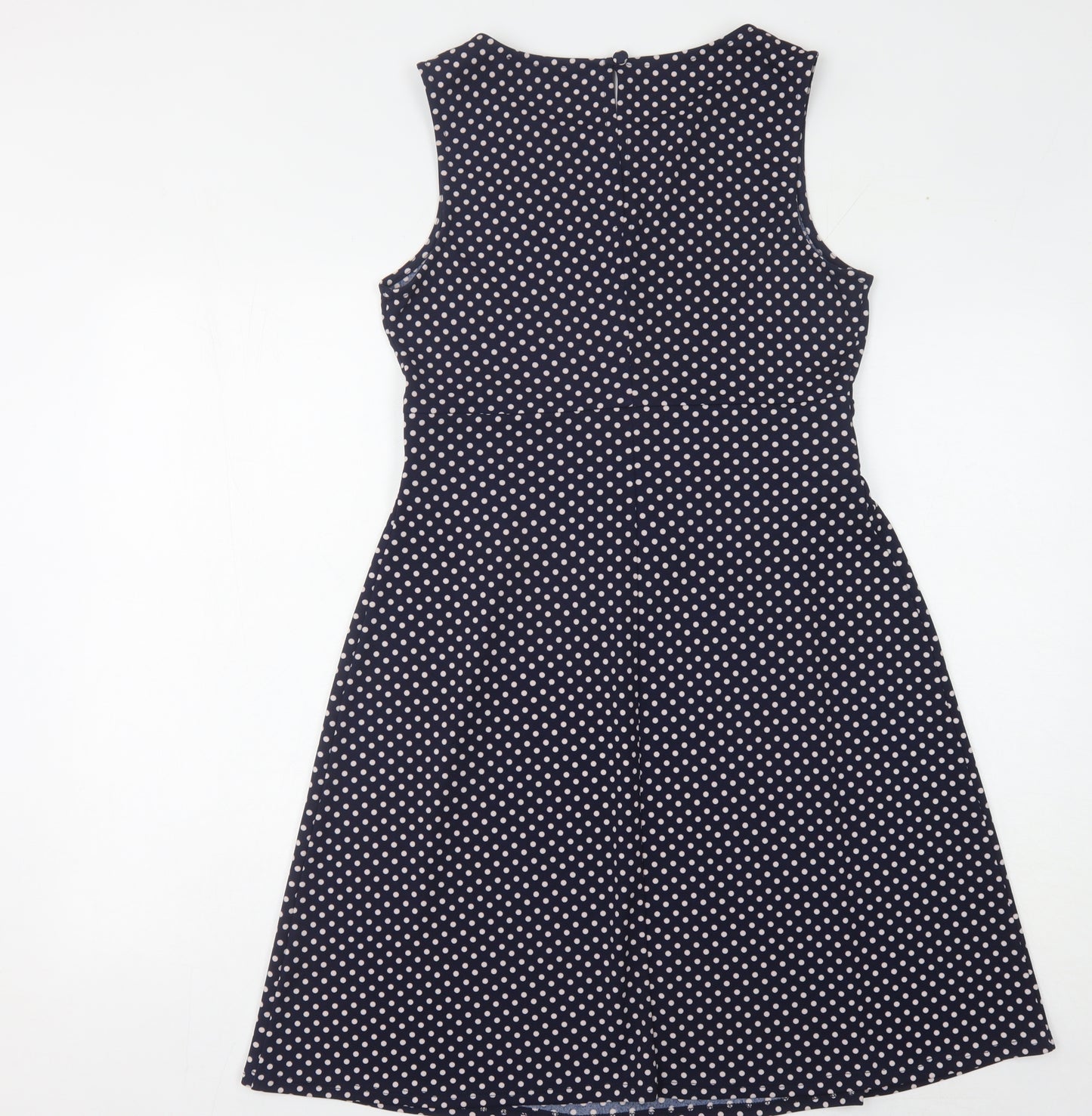 Oasis Blue Polka Dot A-Line Dress for Women - Size M