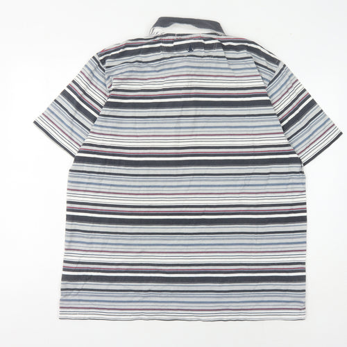 Red Yacht Men's Multicoloured Striped Polo L
