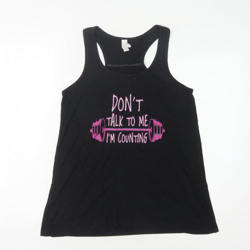 Bella + Canvas Women's Black Tank Top L - Gym & Training