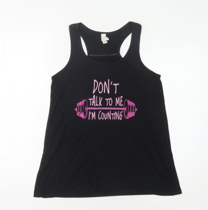 Bella + Canvas Women's Black Tank Top L - Gym & Training