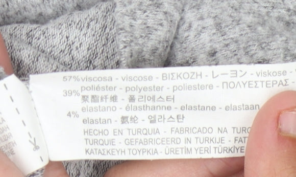 Zara Trafaluc Women's Grey Flared Sleeve Jumper Size S