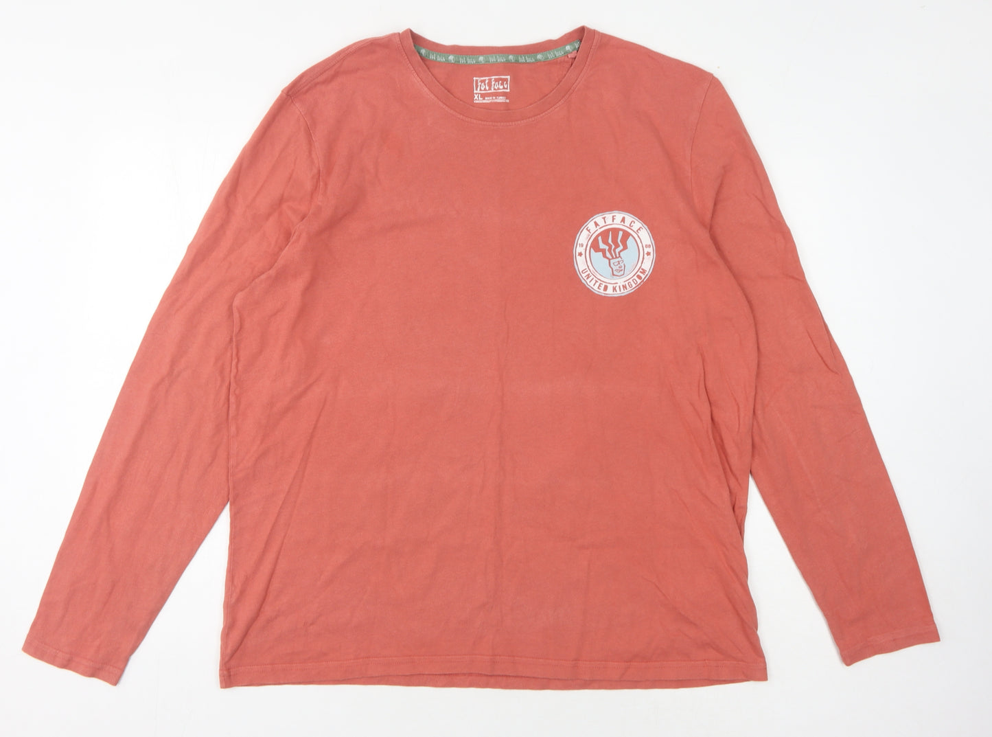 Fat Face Men's XL Red Graphic Print Long Sleeve T-Shirt