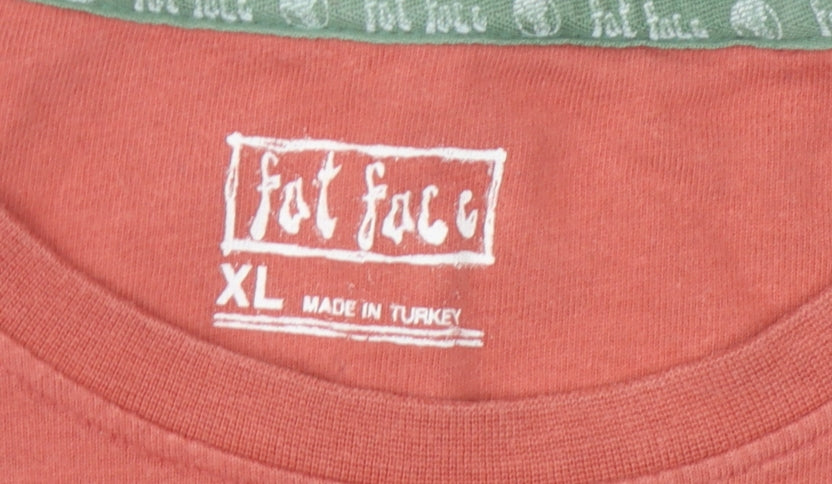 Fat Face Men's XL Red Graphic Print Long Sleeve T-Shirt