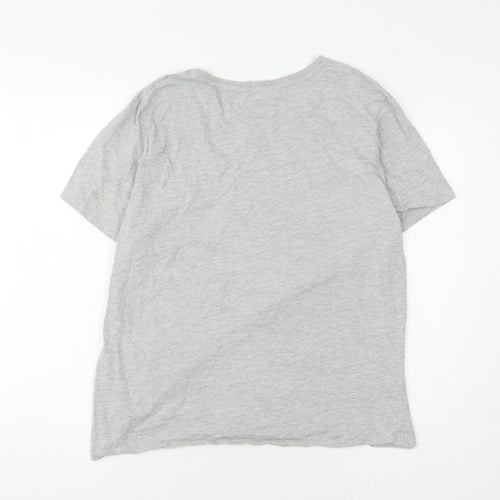 Tu Women's Grey Smiley T-Shirt, Size 18, Casual Style