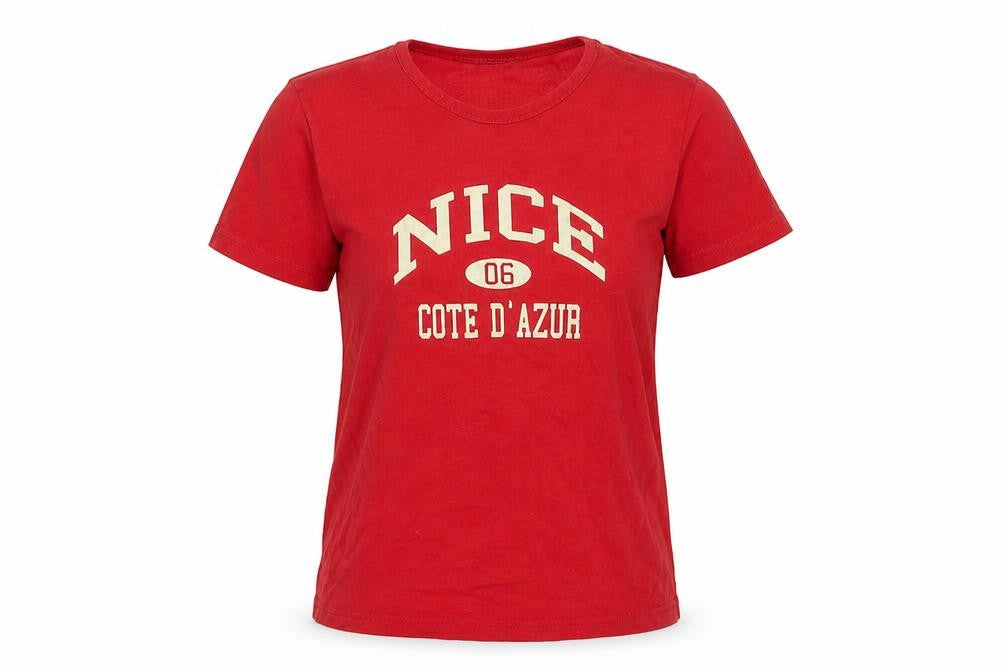 F. Spirit Unisex Red Cotton T-Shirt, Size L