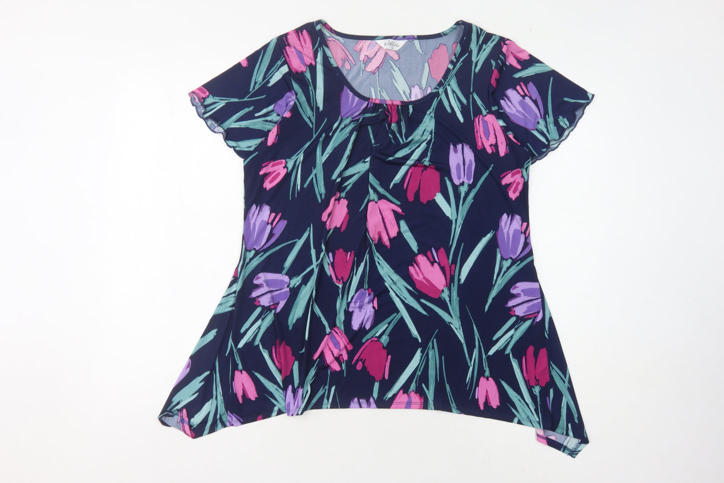 Classic Women's Multicoloured Floral Blouse Size 14