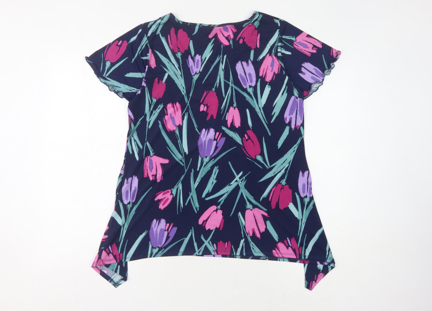 Classic Women's Multicoloured Floral Blouse Size 14