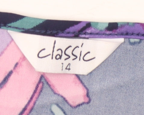 Classic Women's Multicoloured Floral Blouse Size 14