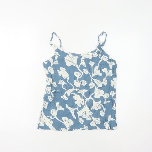 ICHI Women's Blue Floral Camisole Tank Top Size S