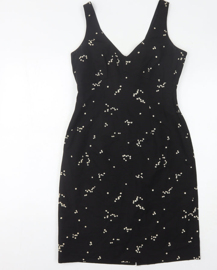 Coast Women's Black Bodycon Dress, Size 12, Beaded