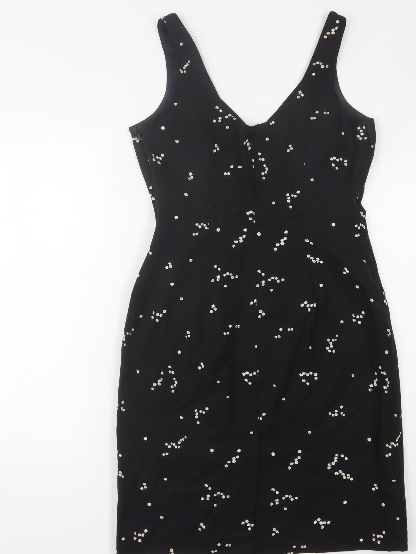 Coast Women's Black Bodycon Dress, Size 12, Beaded