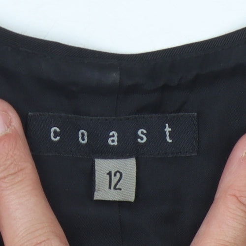 Coast Women's Black Bodycon Dress, Size 12, Beaded