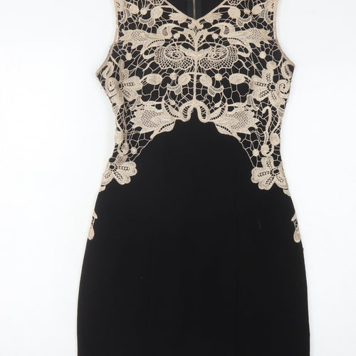 Maya Deluxe Women’s Black Lace Sheath Dress Size 8