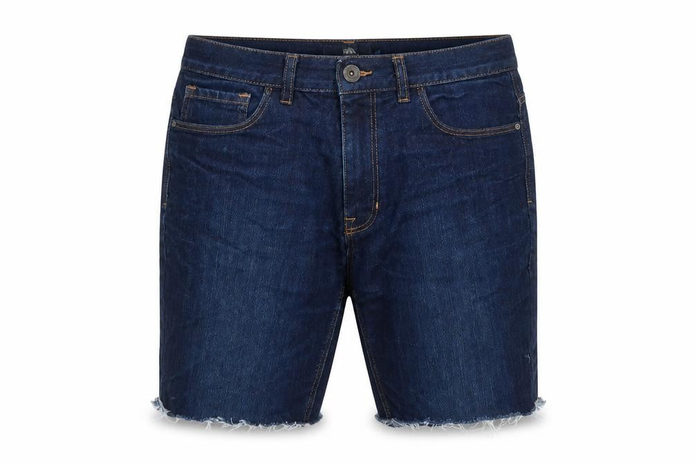 Next Men's Blue Denim Shorts 30 in Slim Fit Casual
