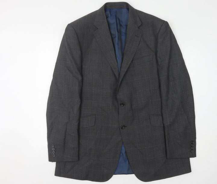 Marks and Spencer Men's Grey Wool Blazer 44 Long