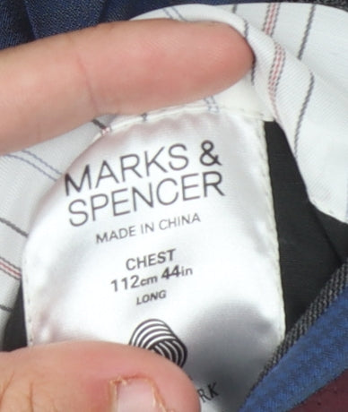 Marks and Spencer Men's Grey Wool Blazer 44 Long