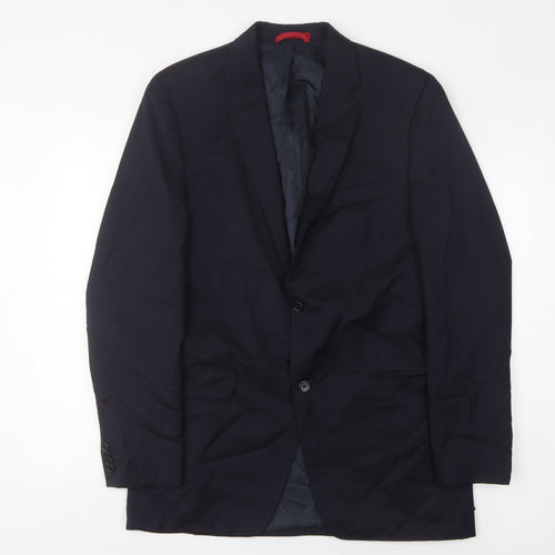 Alfani Men's Blue Wool Blazer - 40L