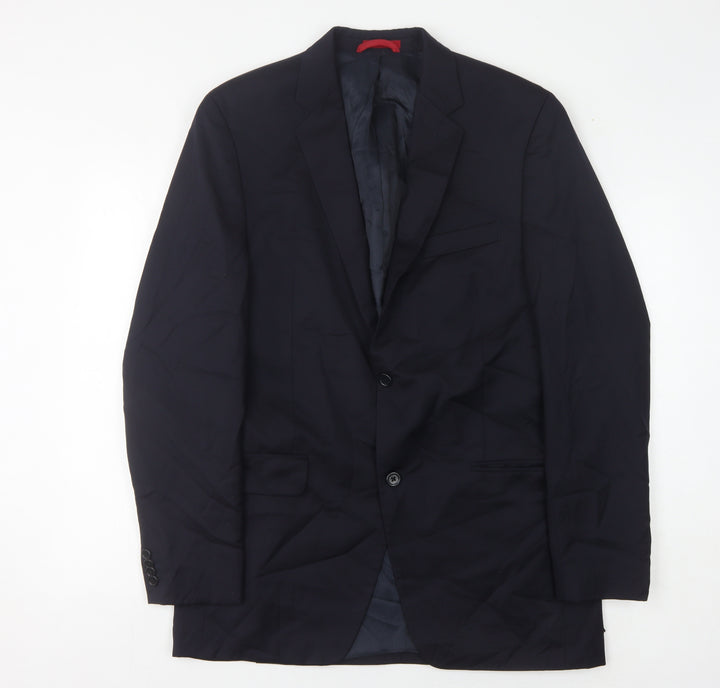 Alfani Men's Blue Wool Blazer - 40L