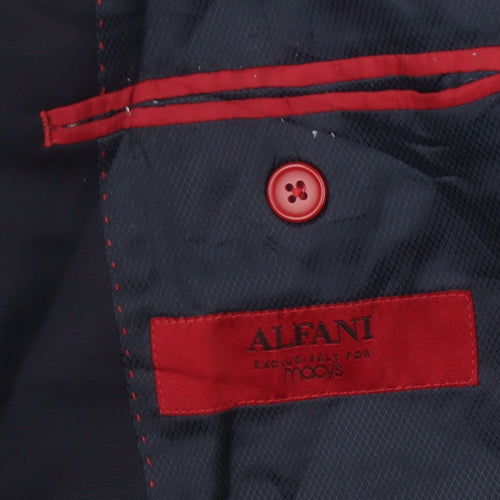 Alfani Men's Blue Wool Blazer - 40L