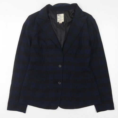 Tulle Women's Blue Check Blazer M Regular Fit