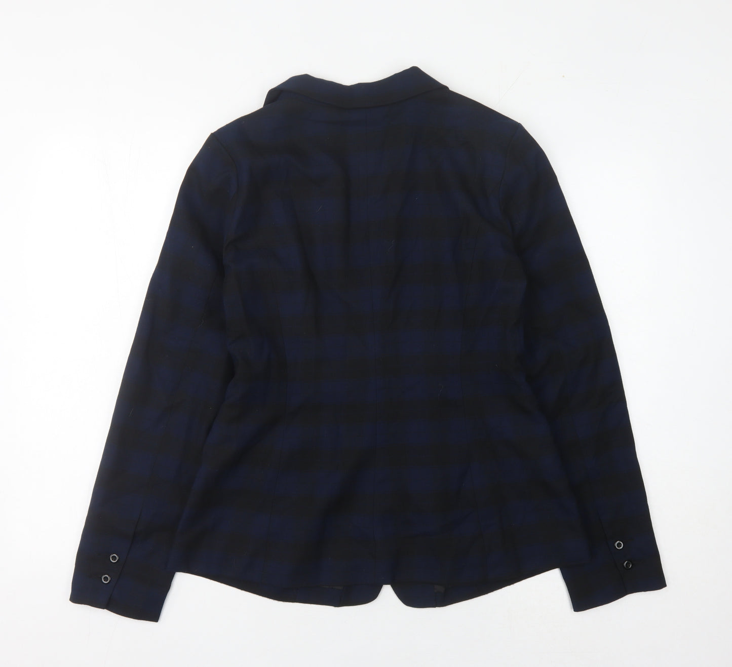 Tulle Women's Blue Check Blazer M Regular Fit