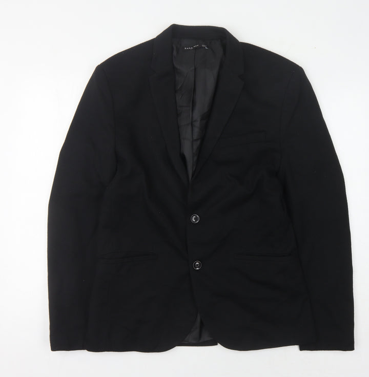 Zara Men Black Blazer Size 40 Formal Jacket