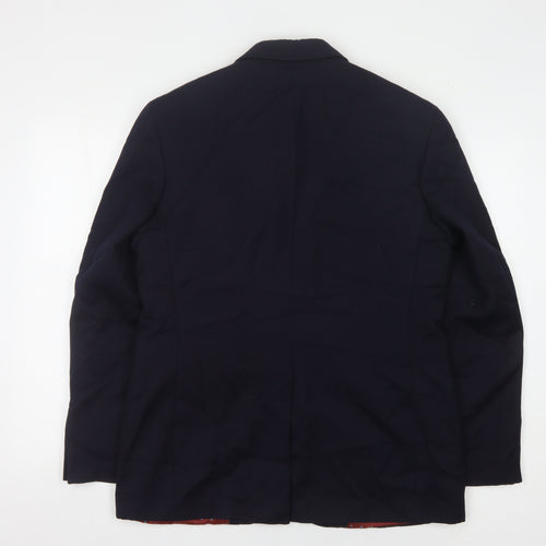 Boden Men's Blue Wool Blazer 38 Single-Breasted