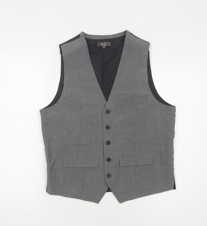 Jeff Banks Men's Grey Waistcoat Size S