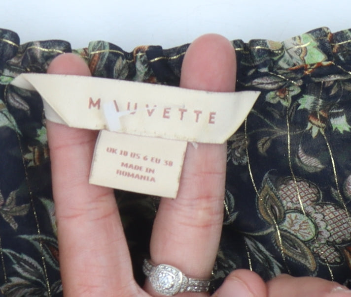 Mauvette Women's Multicoloured Floral Blouse Size 10