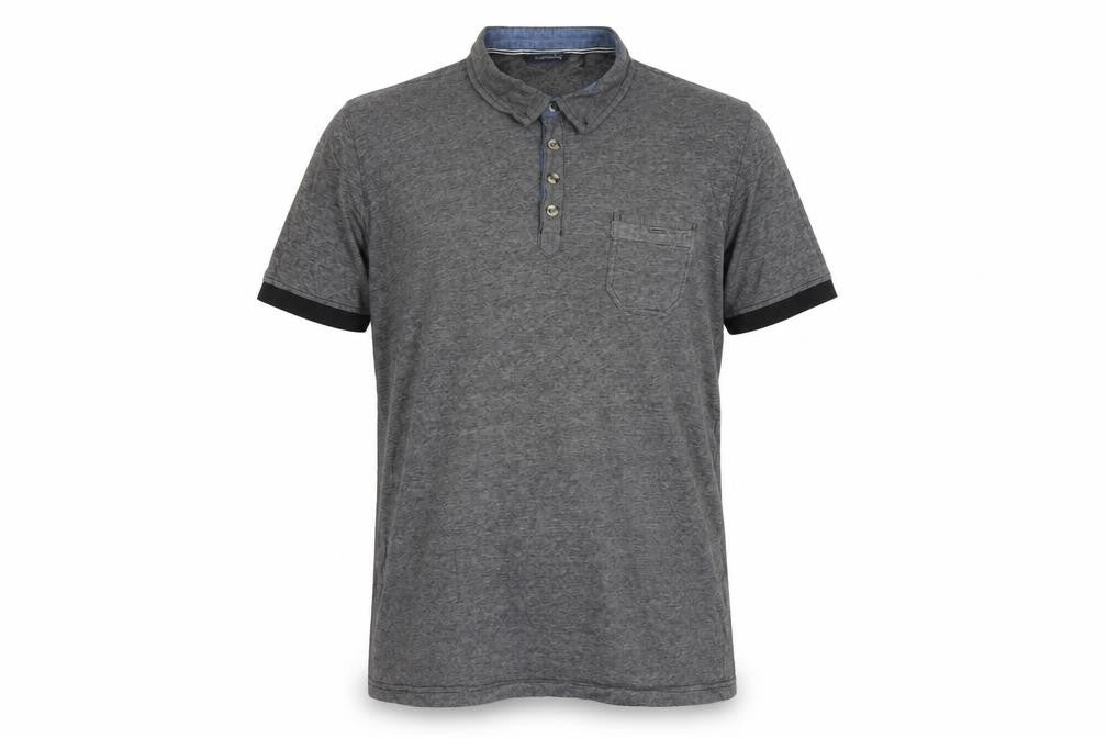 Twisted Soul Men's Grey Polo Shirt L Cotton