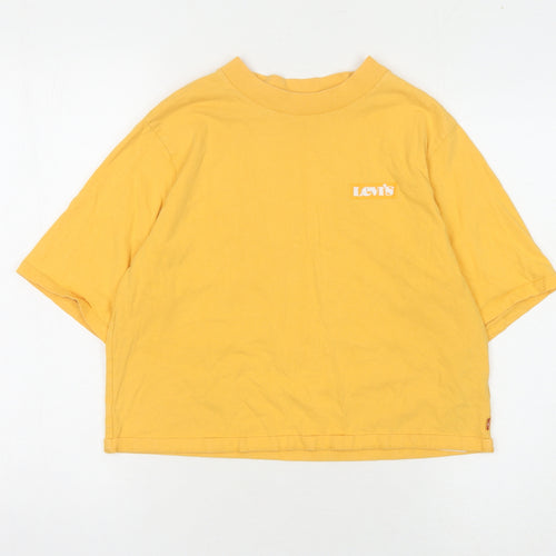 Levi's Unisex Yellow XS Basic T-Shirt Cotton Crew Neck
