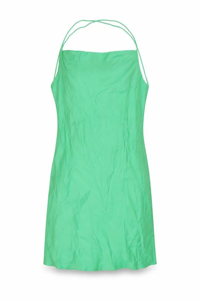 Front view of Zara Women's Green XS Slip Dress