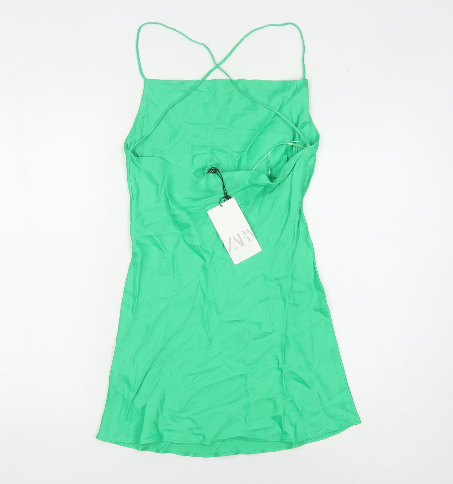 Zara Women's Green XS Slip Dress