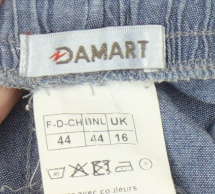 Damart Women's Blue Chambray Shorts Size 16