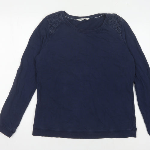 Fat Face Women's Blue Cotton Pullover Sweatshirt Size 14