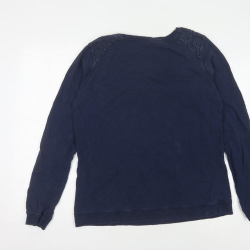 Fat Face Women's Blue Cotton Pullover Sweatshirt Size 14