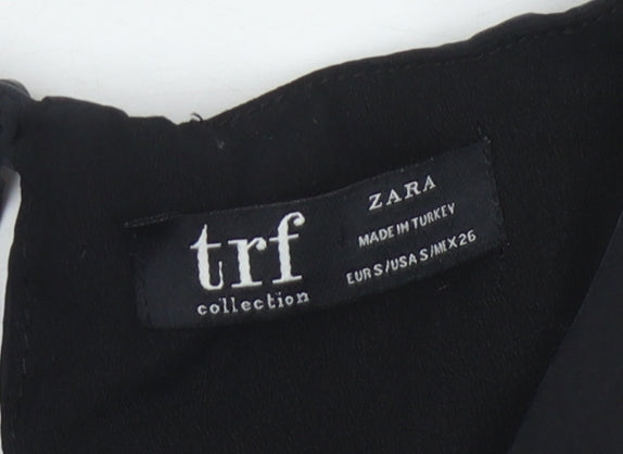 Zara Black Short Sleeve Women's Dress - Size S