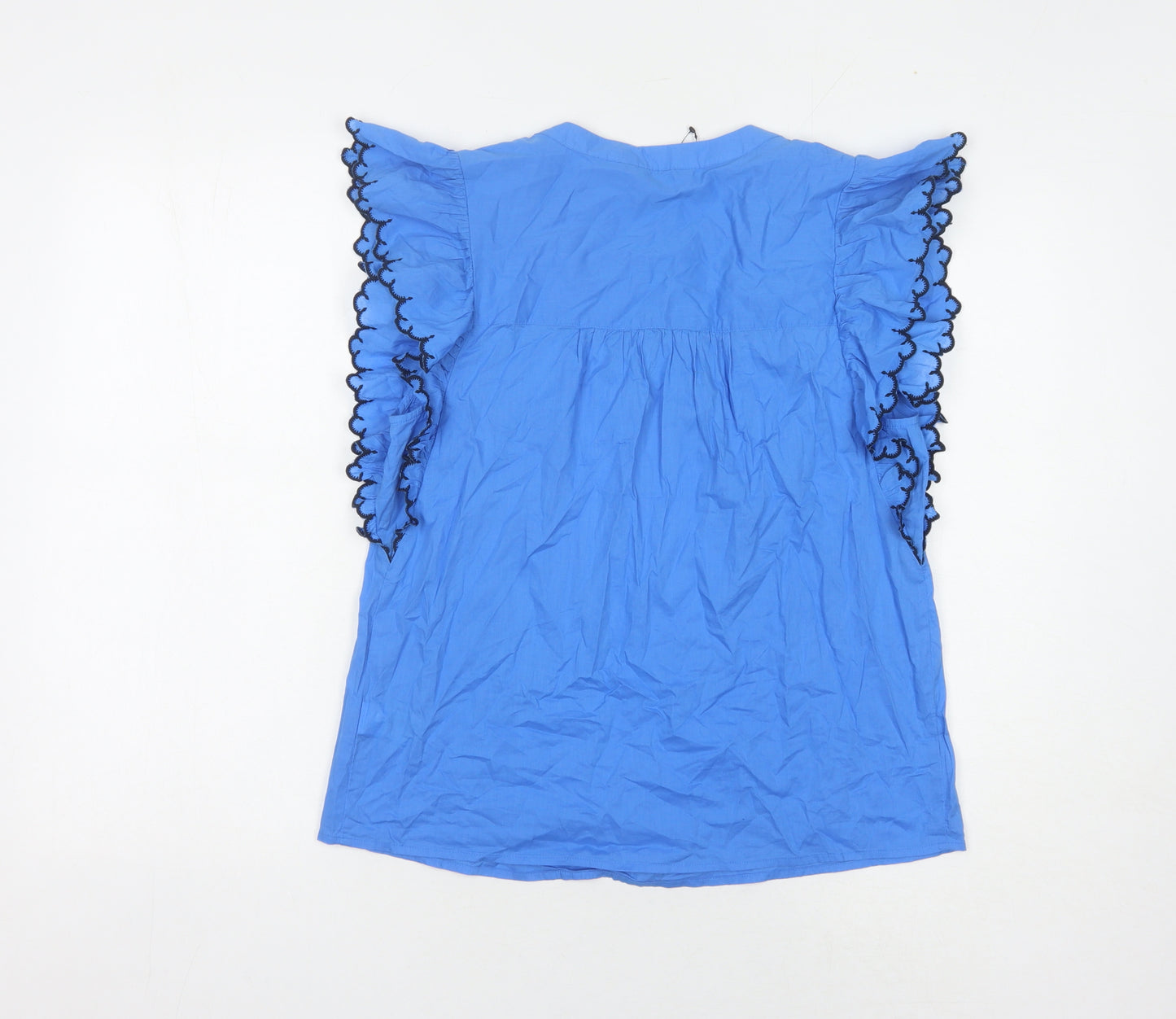 Marks and Spencer Women's Blue Sleeveless Blouse Size 8