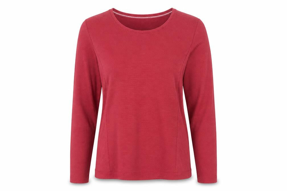 Street One Women's Red Long Sleeve T-Shirt Size 12